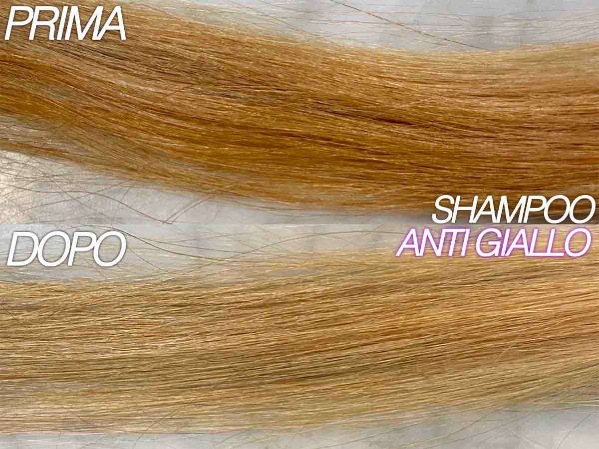 Risultato shampoo anti giallo